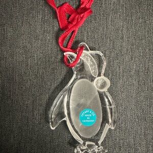 Tiffany & Co. Crystal Penguin with Red Ribbon